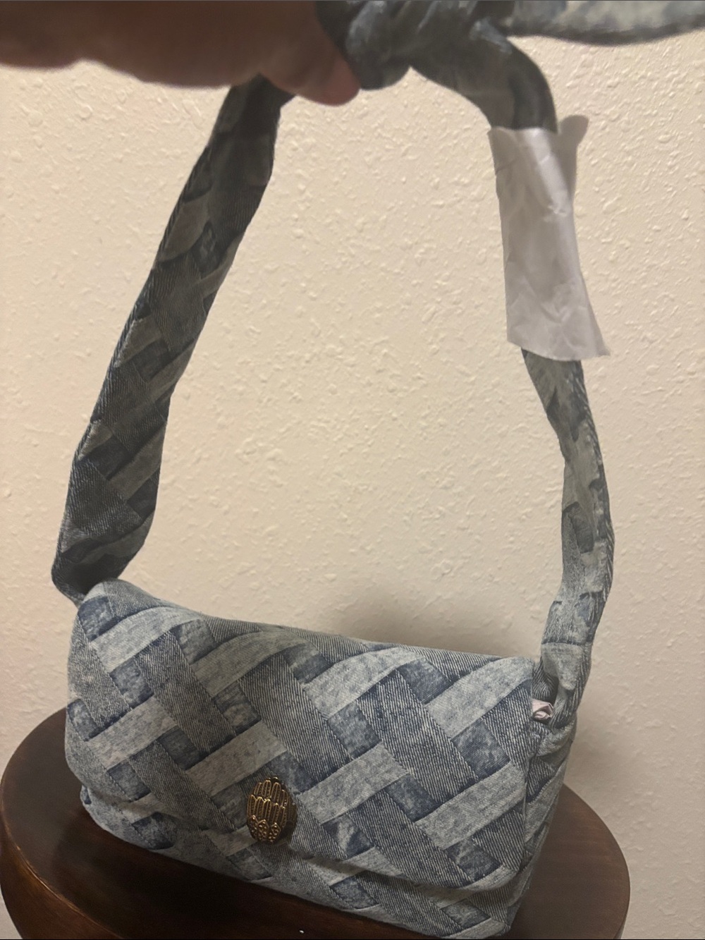 Denim Woven Shoulder Bag -Kurt Geiger